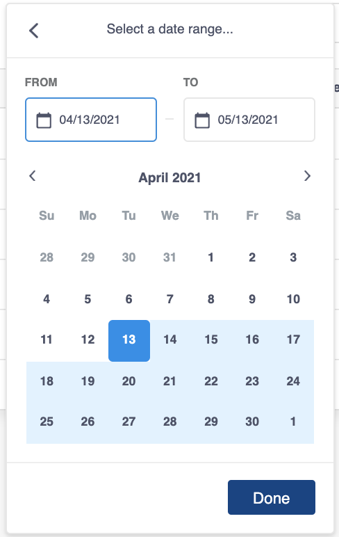 How to filter transactions by date range